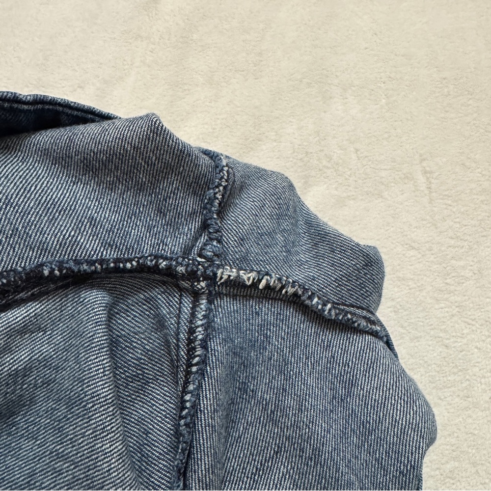 Sezane Dark Blue Wide Leg Jeans - Picture 5 of 10